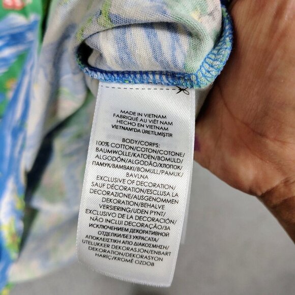 Polo Ralph Lauren Polo Shirt Mens XXL Blue Hawaiian Print Pony Logo Tropical NWT - Picture 12 of 15